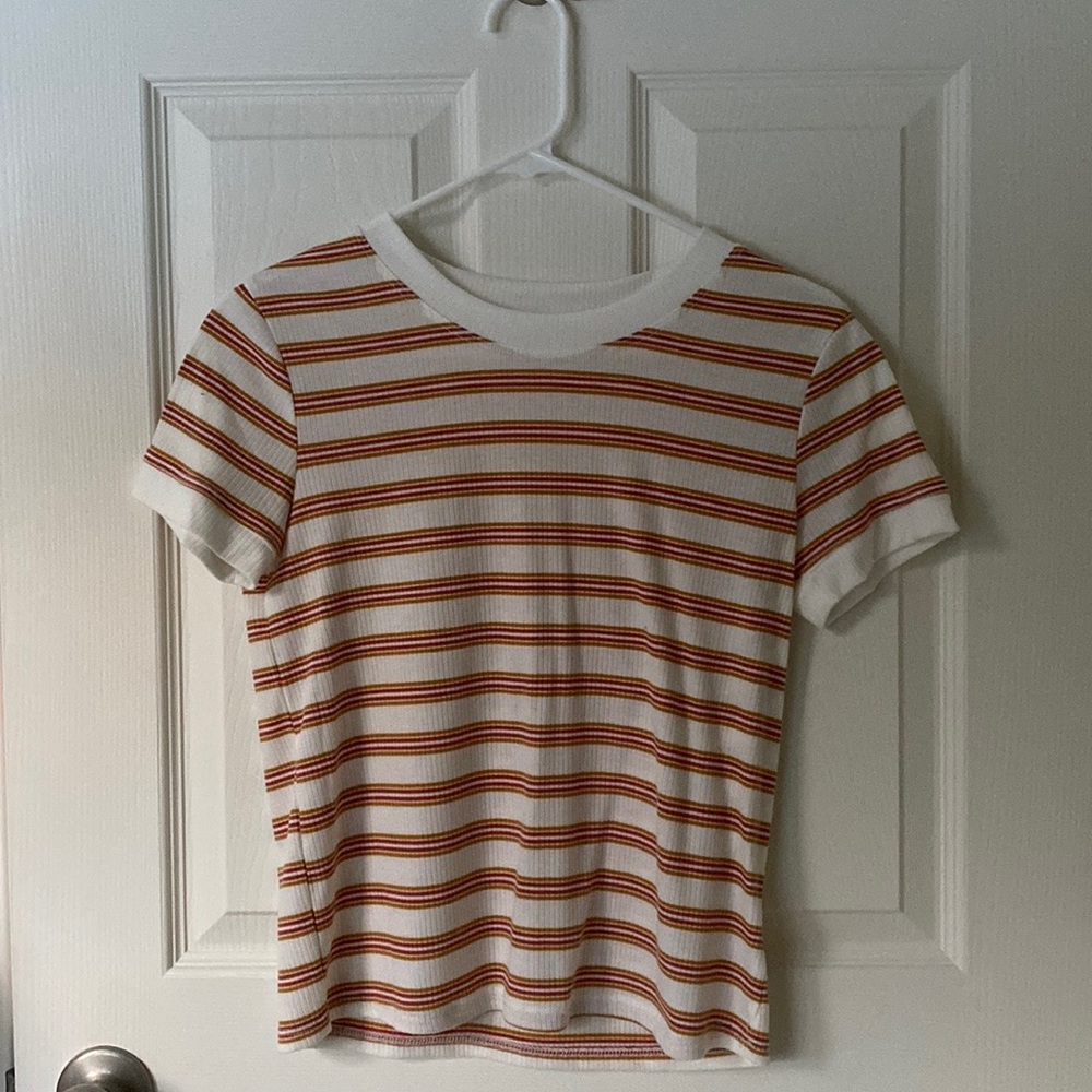 Women’s Hippie Rose Striped Tee (Medium)